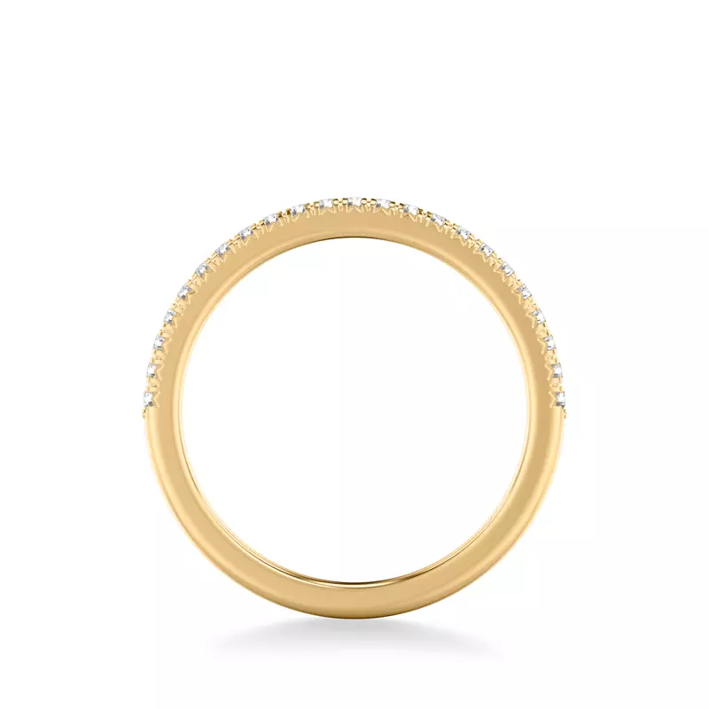 18K Yellow Gold Raven Pave Diamond Band