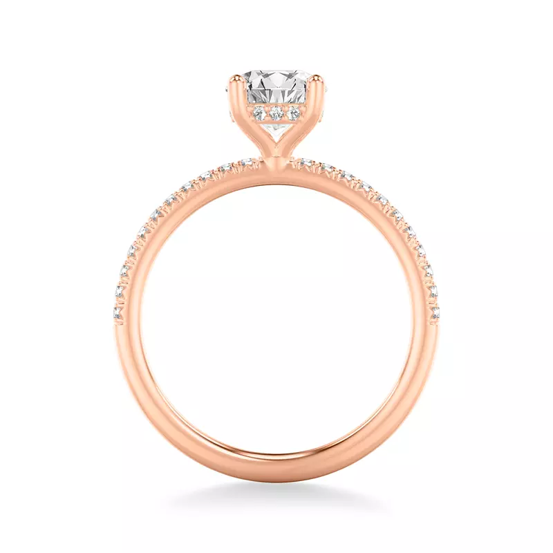 14K Rose Gold Greta Hidden Halo Engagement Ring