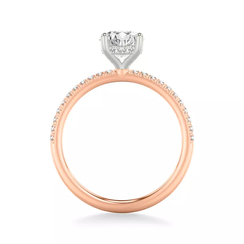 Rose Gold 14k & White Gold 14k Greta Two-Tone Hidden Halo