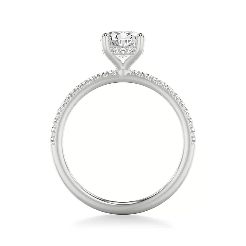 14K White Gold Greta Hidden Halo Engagement Ring
