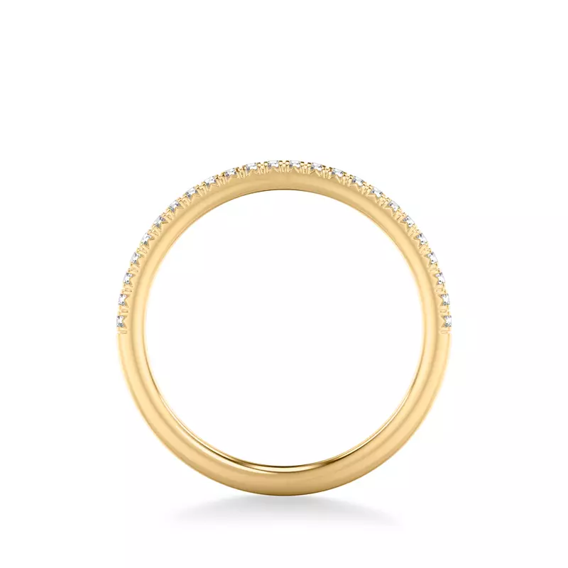 18K Yellow Gold Greta Pave Diamond Band