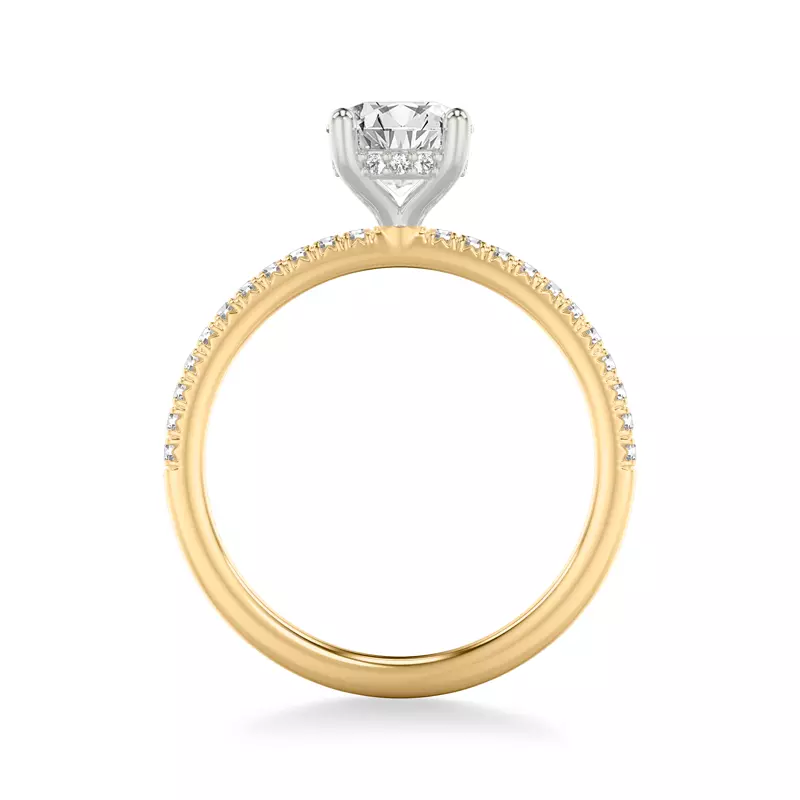 Yellow Gold 18k & White Gold 18k Greta Two-Tone Hidden Halo