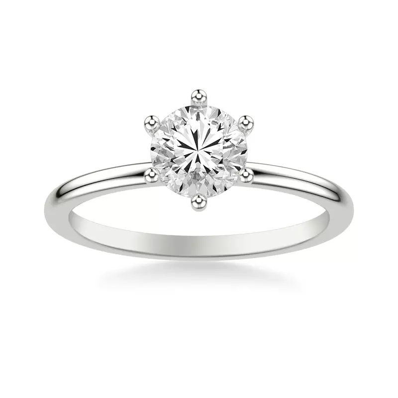 14K White Gold Barrie Solitaire Engagement Ring