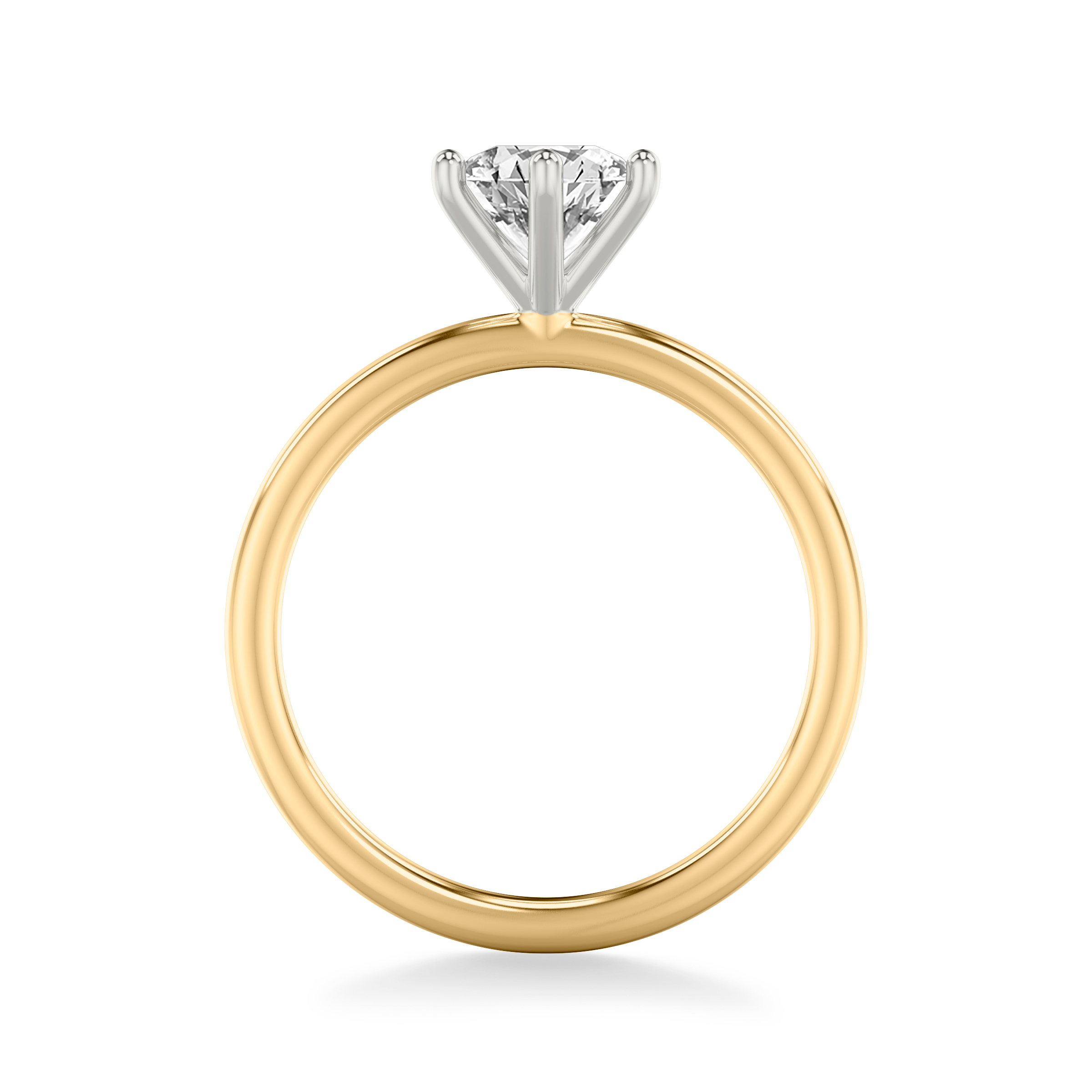 Yellow Gold 14k & White Gold 14k Barrie Two-Tone Solitaire
