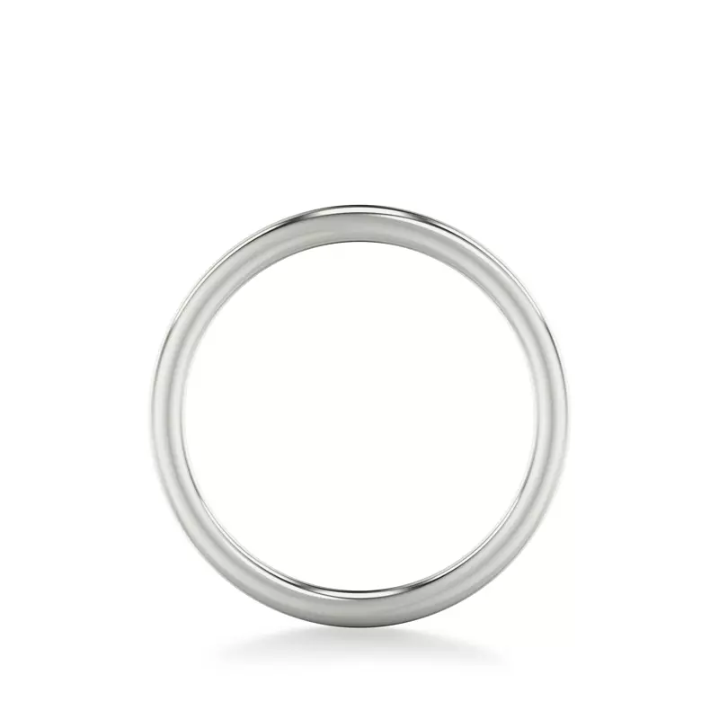 18K White Gold Barrie Polished Band