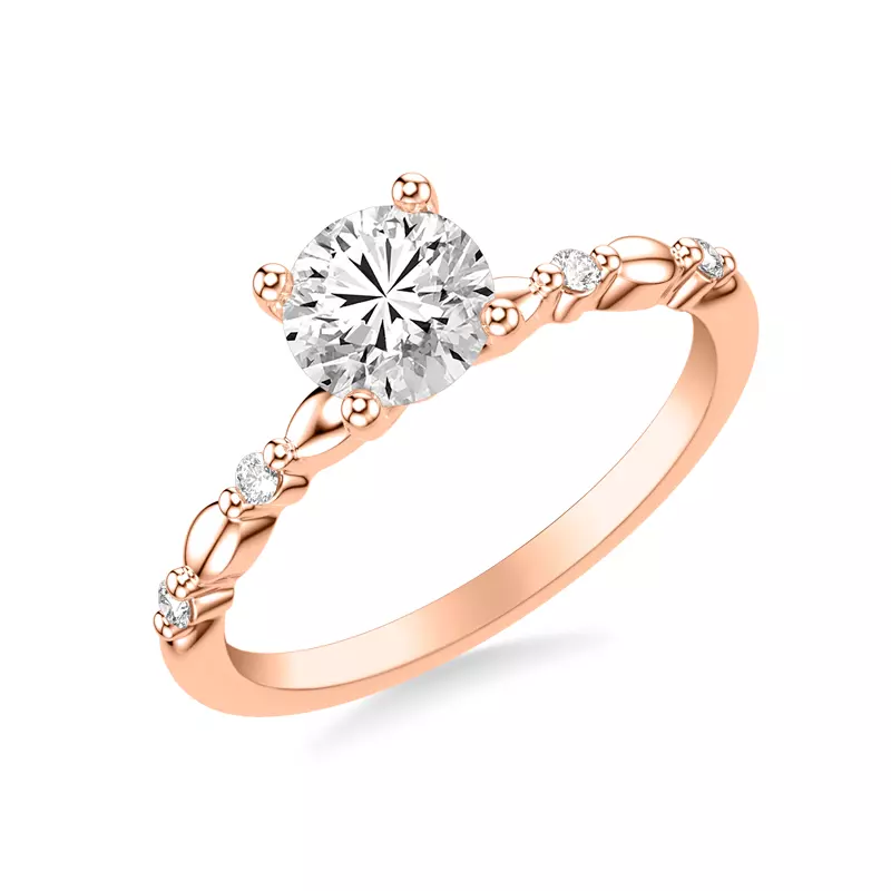 14K Rose Gold Mayra Diamond Accent Engagement Ring