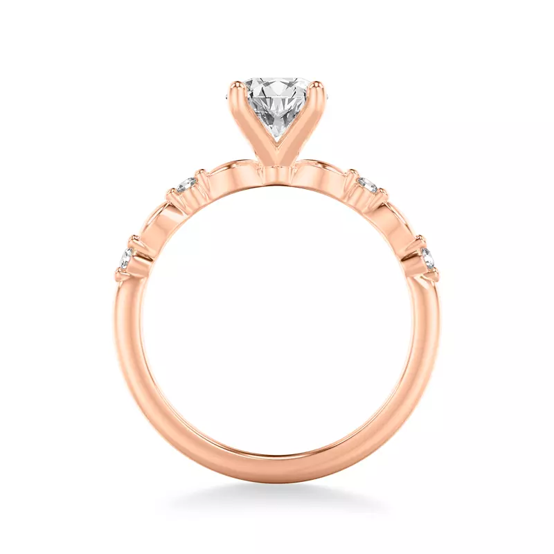 14K Rose Gold Mayra Diamond Accent Engagement Ring