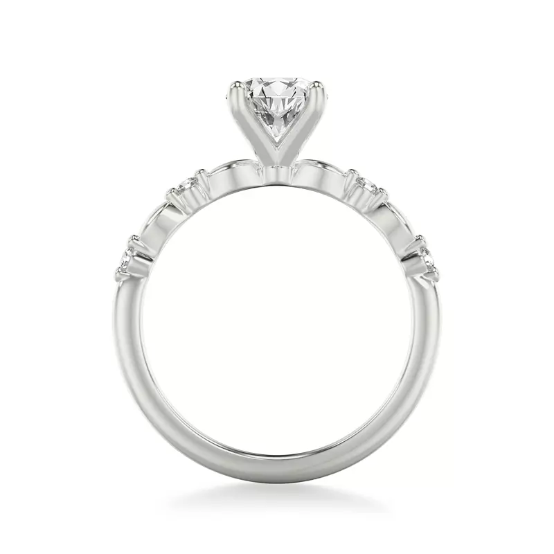 14K White Gold Mayra Diamond Accent Engagement Ring