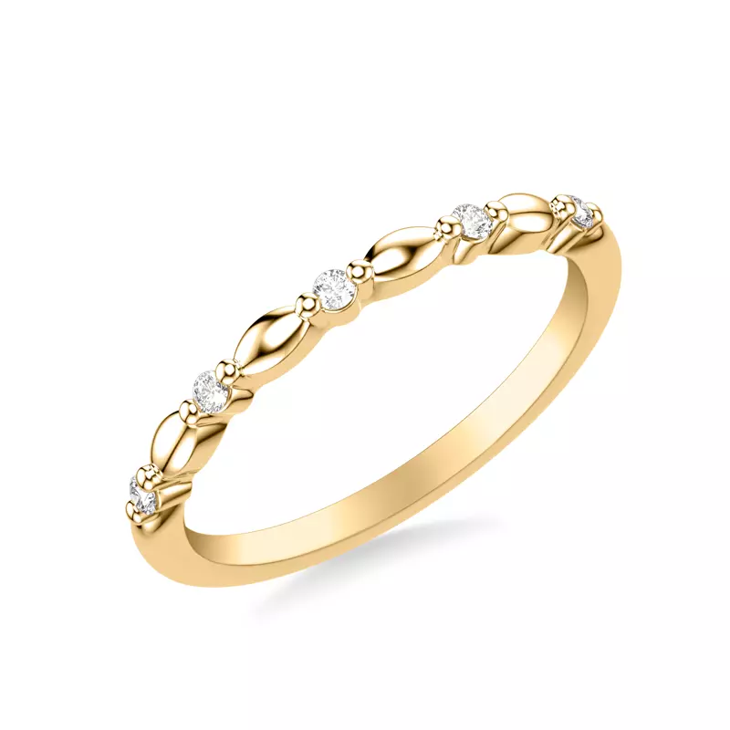 18K Yellow Gold Mayra Diamond Accent Band
