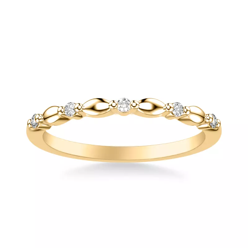 18K Yellow Gold Mayra Diamond Accent Band