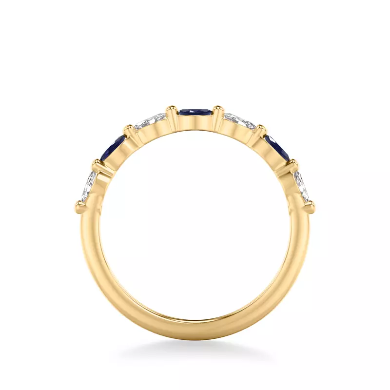 14K Yellow Gold Ophelia Sapphire Accent Band