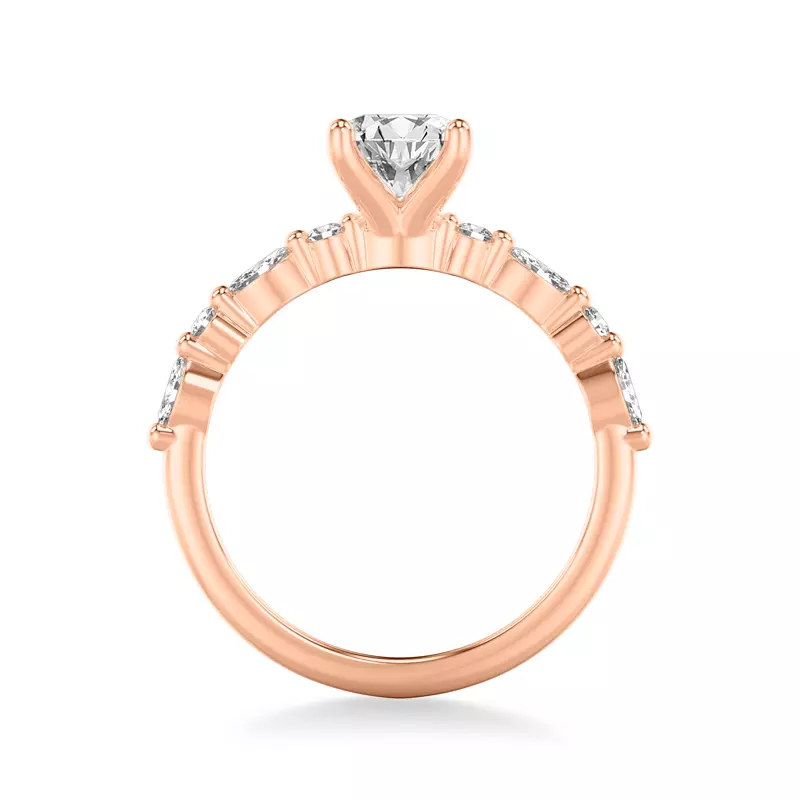 14K Rose Gold Fern Engagement Ring