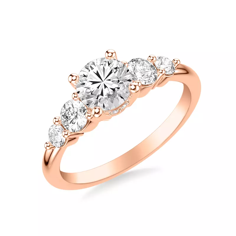 14K Rose Gold Tamara Hidden Halo Engagement Ring