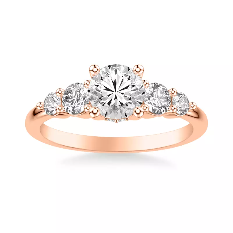 14K Rose Gold Tamara Hidden Halo Engagement Ring