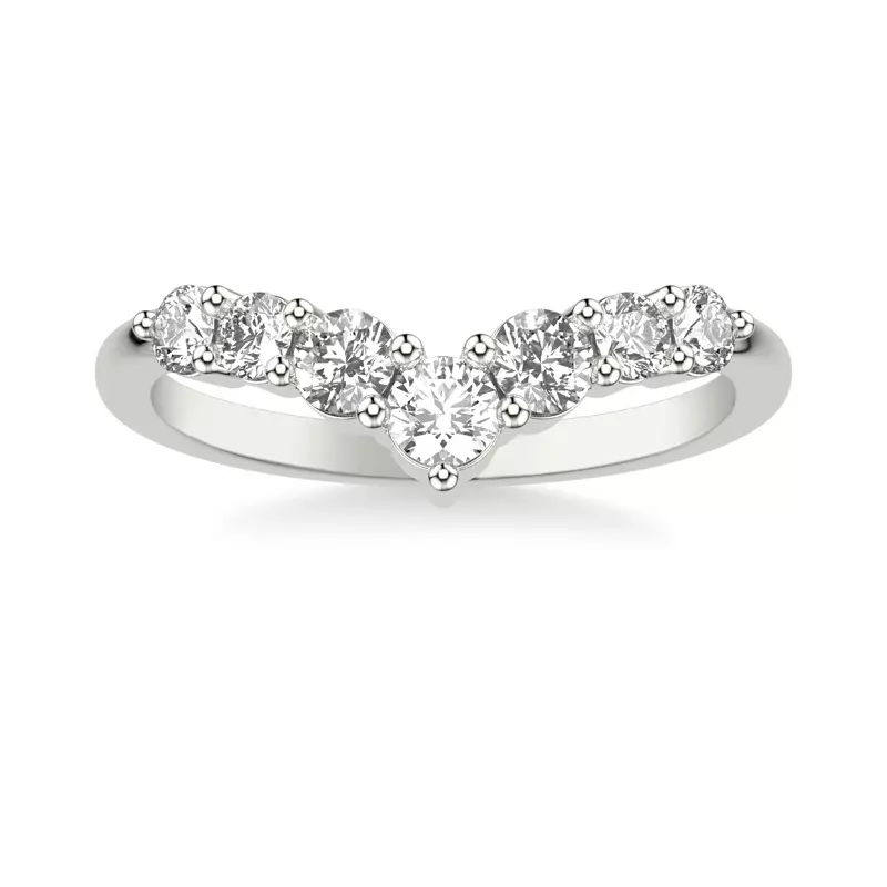 14K White Gold Tamara Diamond V-Band