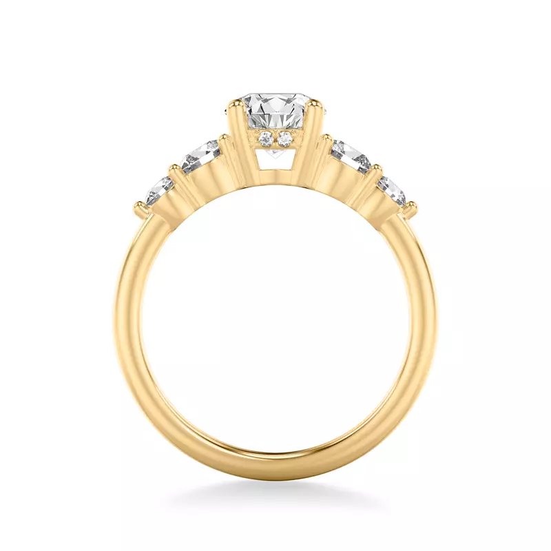 14K Yellow Gold Tamara Hidden Halo Engagement Ring