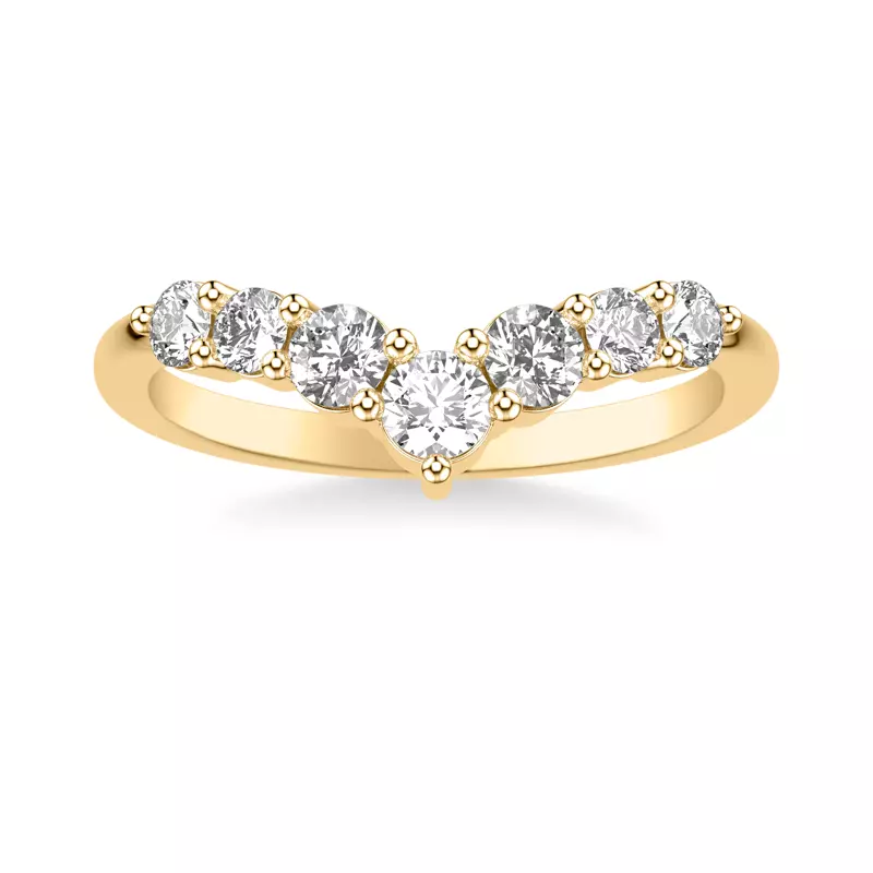 14K Yellow Gold Tamara Diamond V-Band