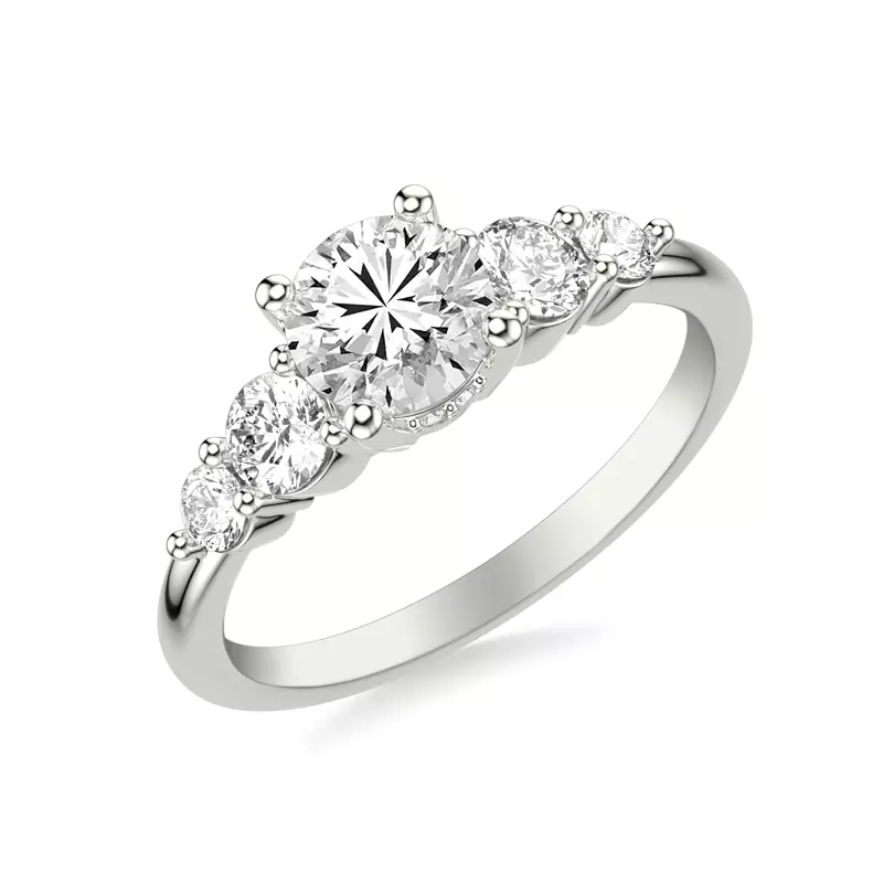 Platinum Tamara Hidden Halo Engagement Ring
