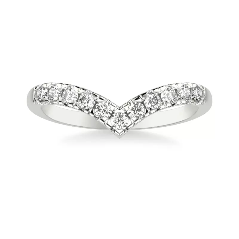 18K White Gold Cressida Diamond V-Band