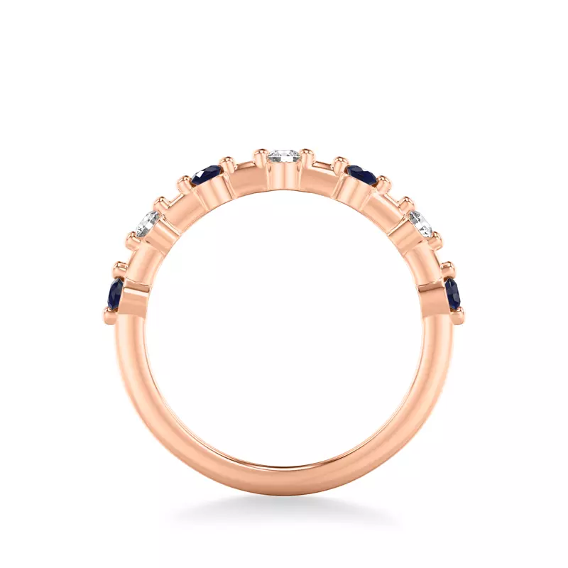 14K Rose Gold Zina Sapphire Accent Band