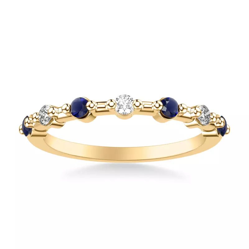 14K Yellow Gold Zina Sapphire Accent Band