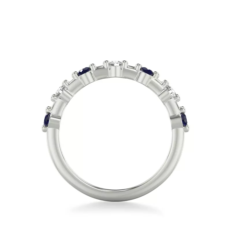Platinum Zina Sapphire Accent Band