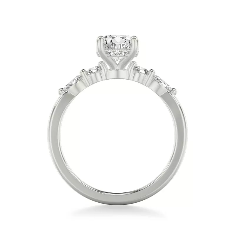 14K White Gold Deirdre Hidden Halo Engagement Ring
