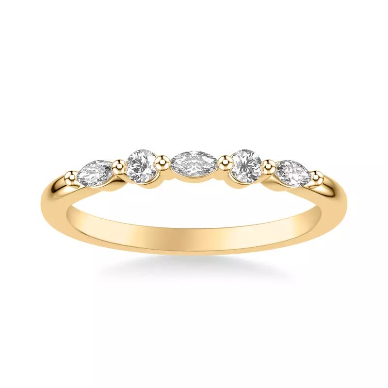 18K Yellow Gold Deirdre Diamond Band