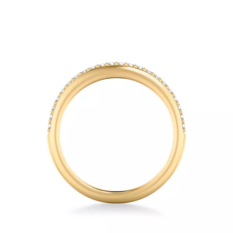 14K Yellow Gold Celine Pave Diamond Band