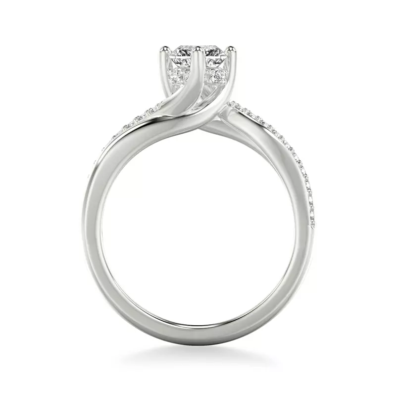 18K White Gold Celine Diamond Twist Engagement ring