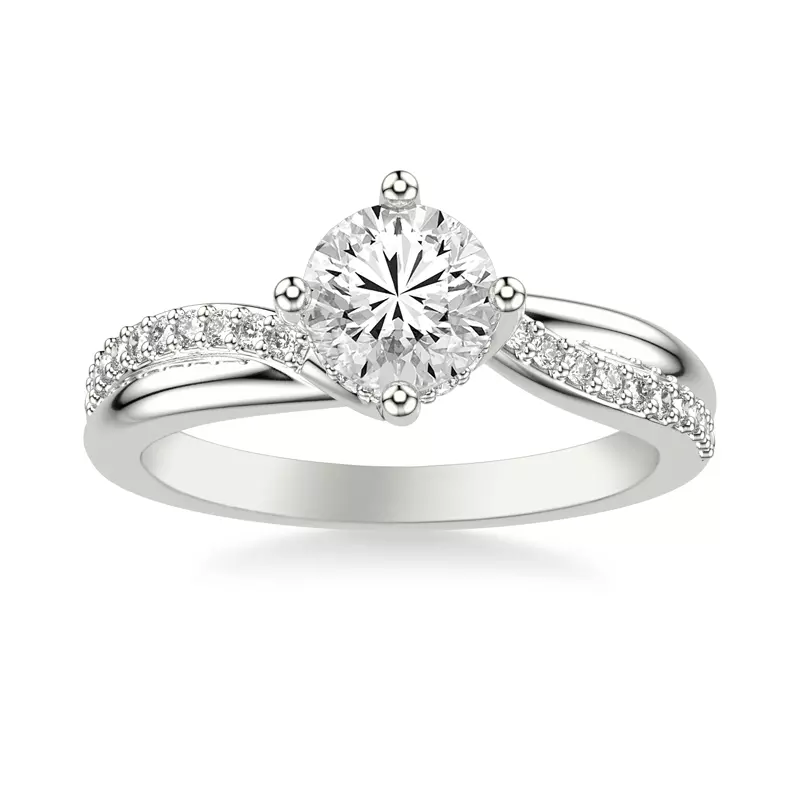 Platinum Celine Diamond Twist Engagement ring