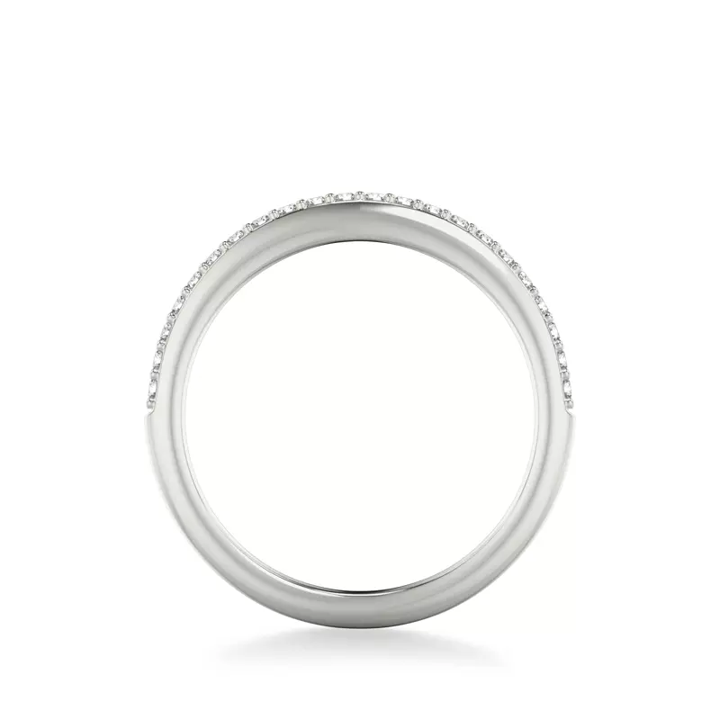 Platinum Celine Pave Diamond Band