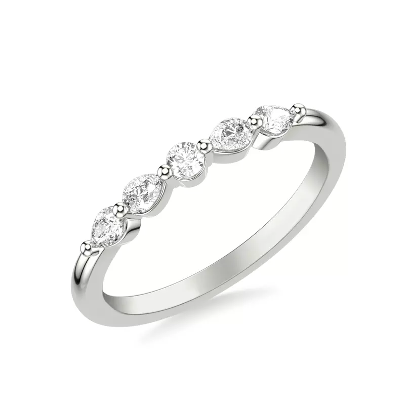 14K White Gold Shauna Diamond Band