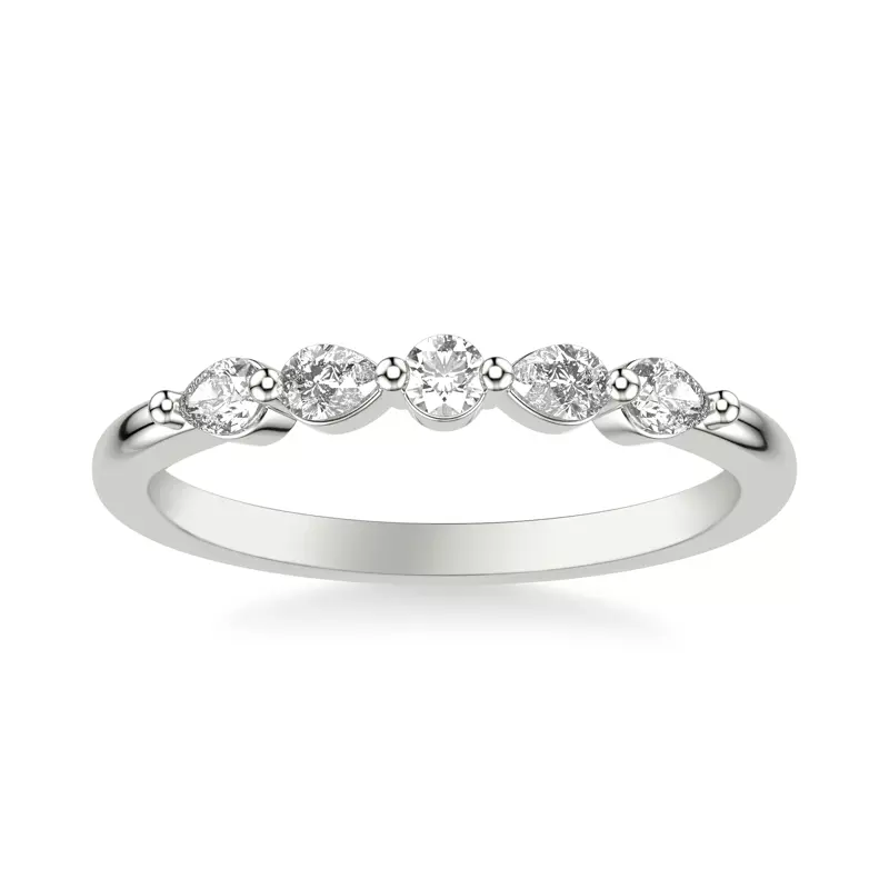 14K White Gold Shauna Diamond Band