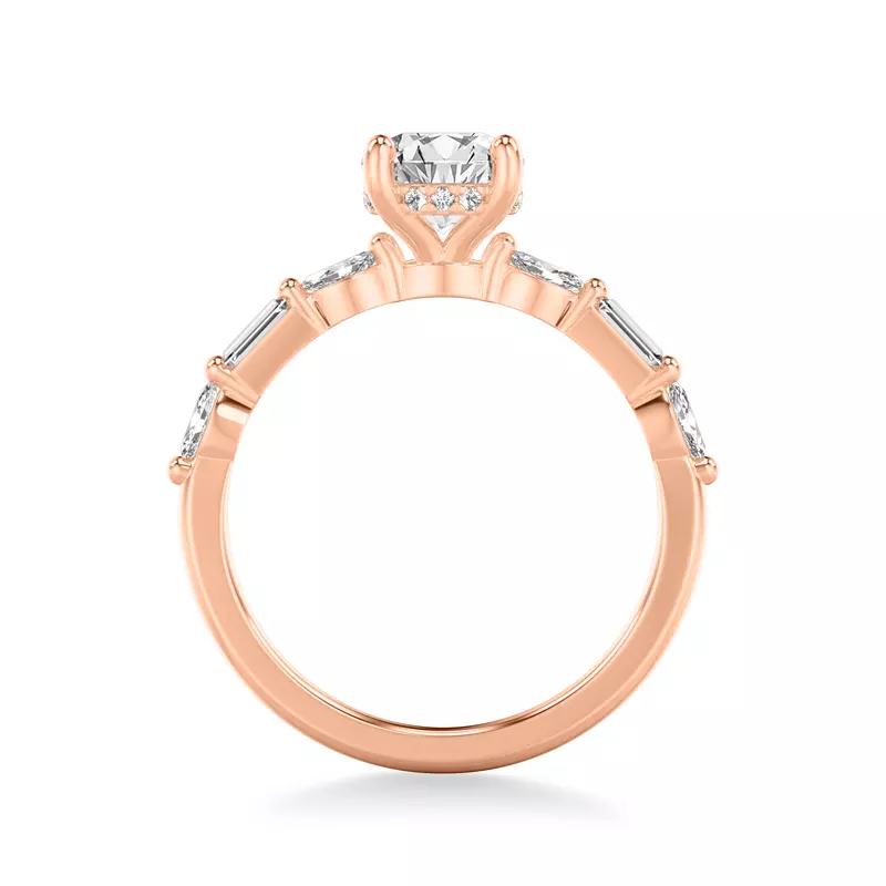 14K Rose Gold Lavinia Hidden Halo Engagement Ring