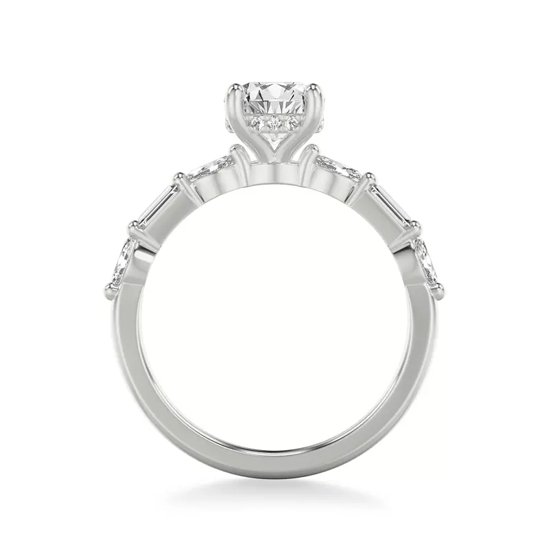 14K White Gold Lavinia Hidden Halo Engagement Ring