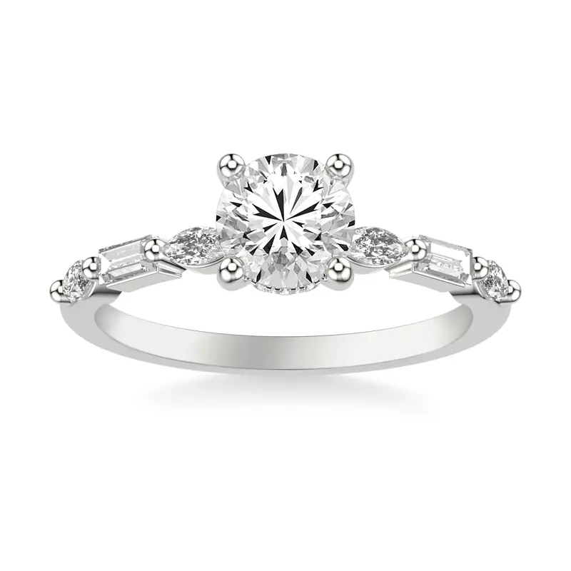 14K White Gold Lavinia Hidden Halo Engagement Ring