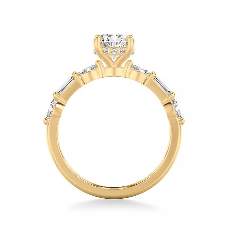 14K Yellow Gold Lavinia Hidden Halo Engagement Ring