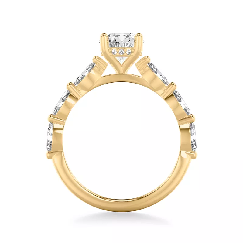 18K Yellow Gold Tamsin Hidden Halo Engagement Ring