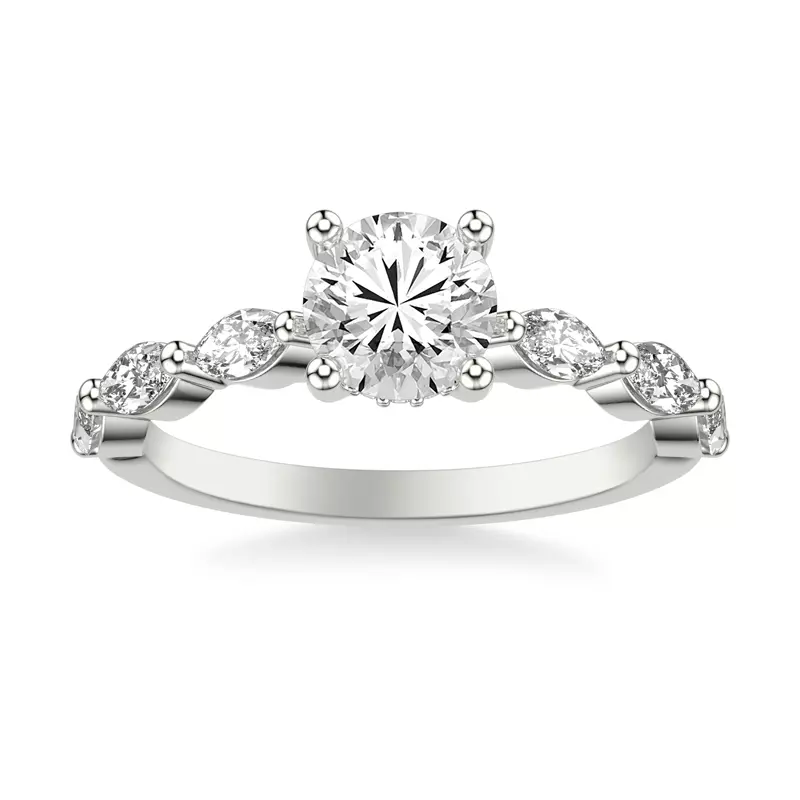 Platinum Tamsin Hidden Halo Engagement Ring