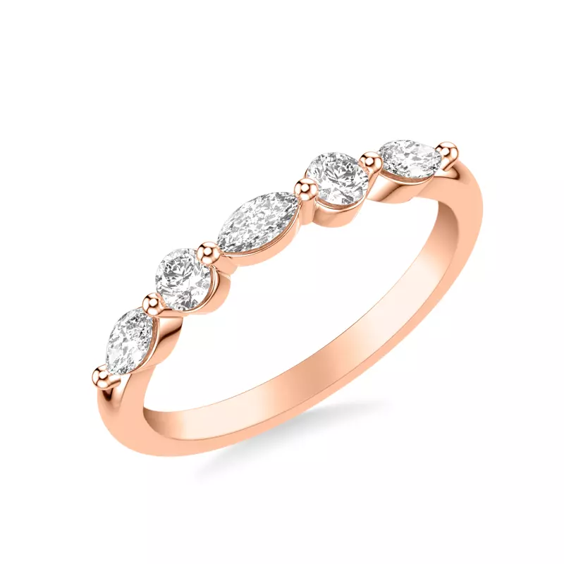 14K Rose Gold Deirdre Luxe Diamond Band