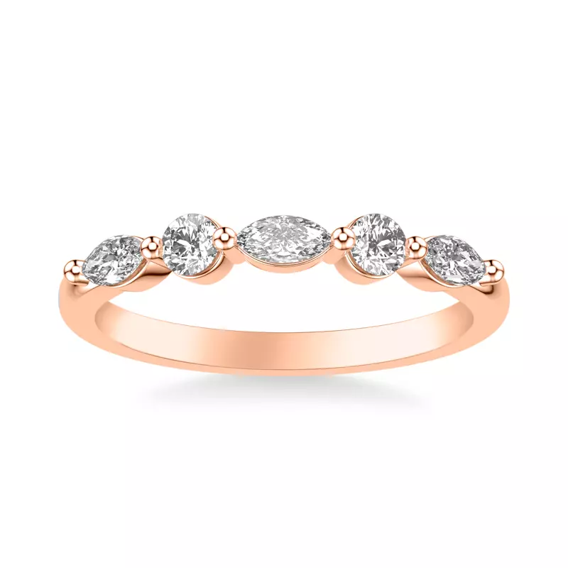 14K Rose Gold Deirdre Luxe Diamond Band