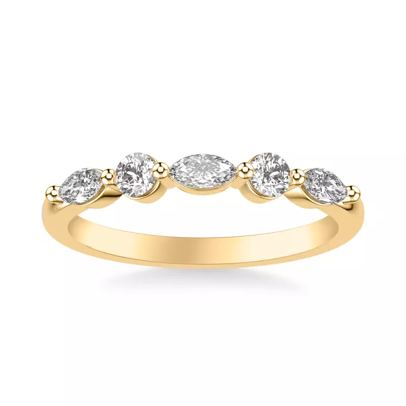 14K Yellow Gold Deirdre Luxe Diamond Band