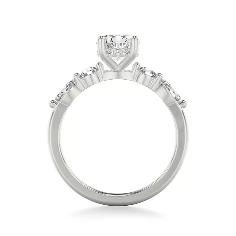 14K White Gold Deirdre Luxe Hidden Halo Engagement Ring
