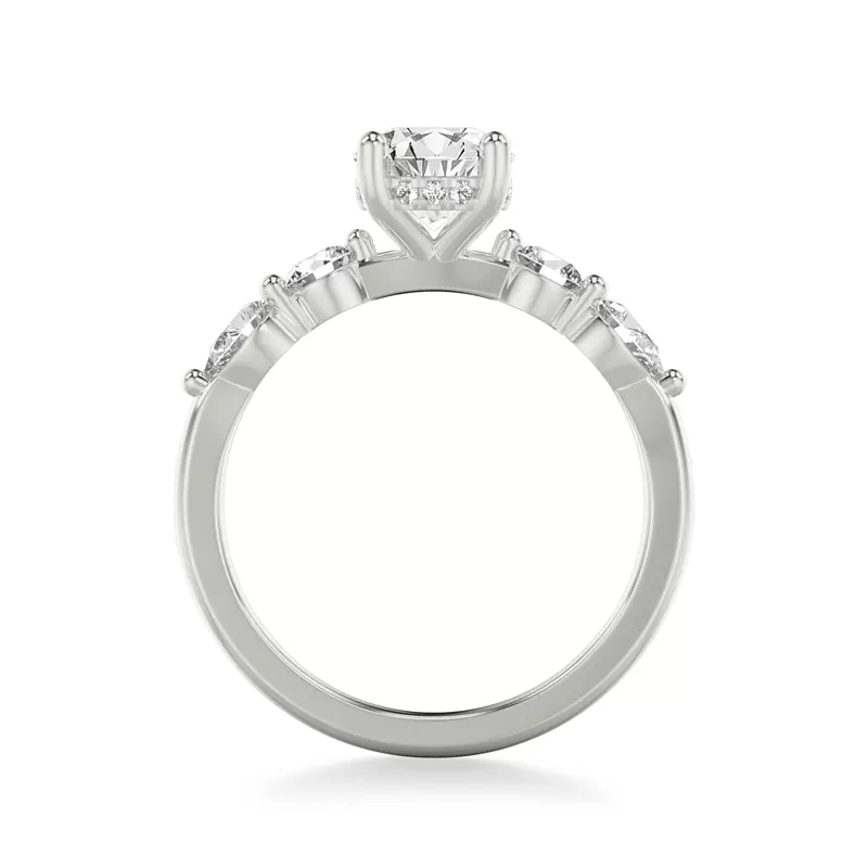 Platinum Shauna Luxe Hidden Halo Engagement Ring