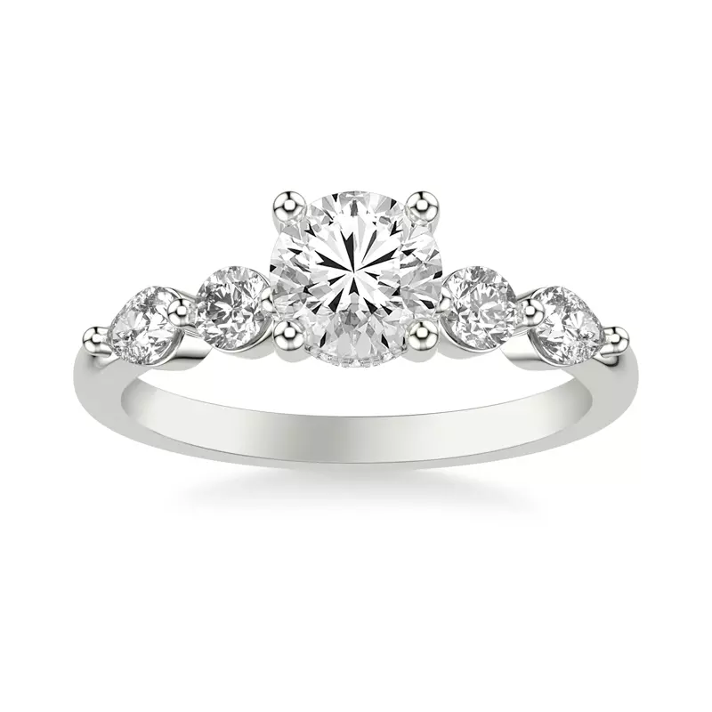 Platinum Shauna Luxe Hidden Halo Engagement Ring