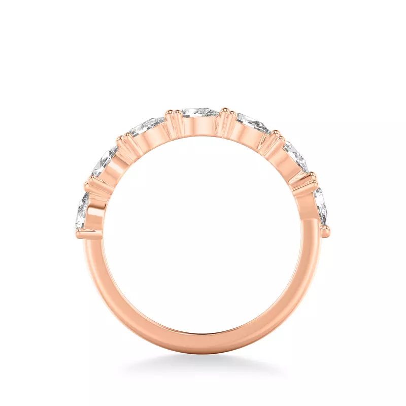 14K Rose Gold Georgina Seven-Stone Pear Diamond Band