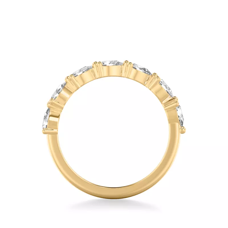 14K Yellow Gold Georgina Seven-Stone Pear Diamond Band