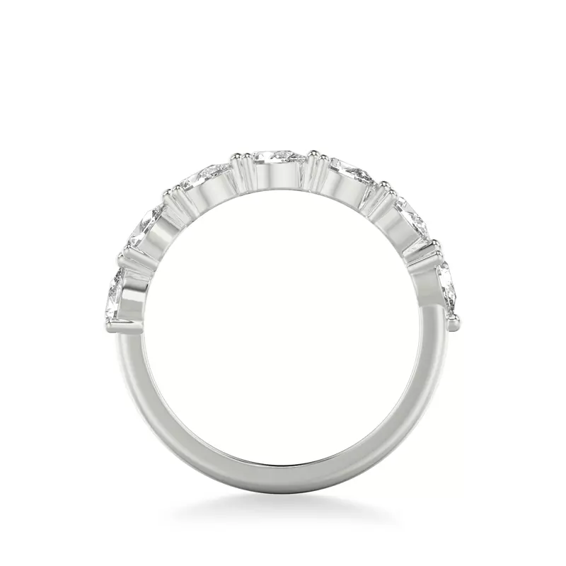 18K White Gold Georgina Seven-Stone Pear Diamond Band