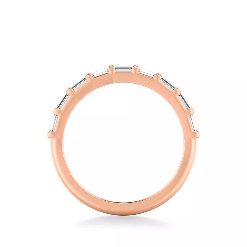 14K Rose Gold Estrella Baguette Diamond Accent Band
